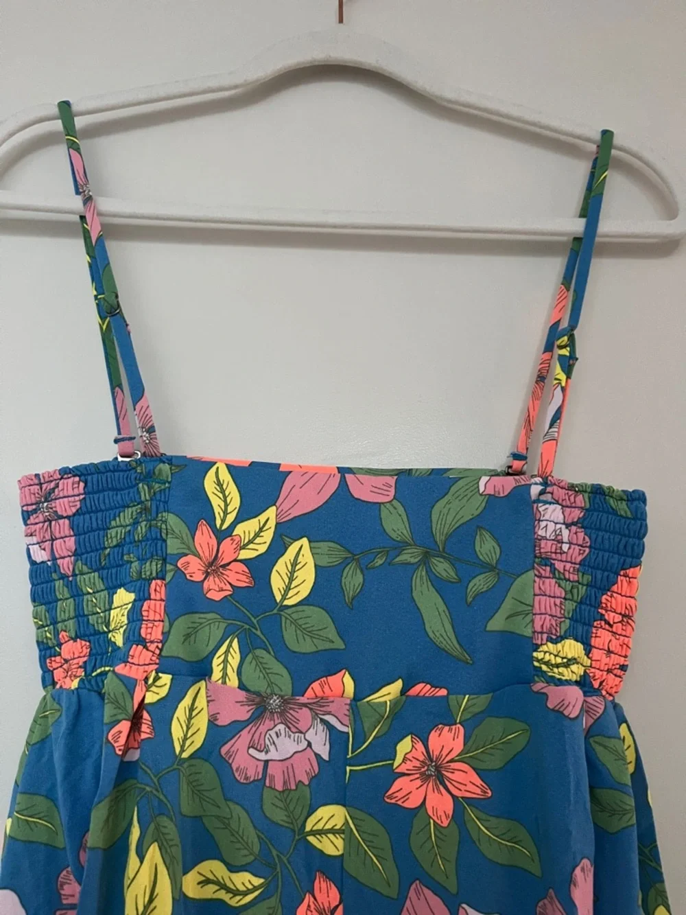 Blue Floral Maxi Sundress Romper